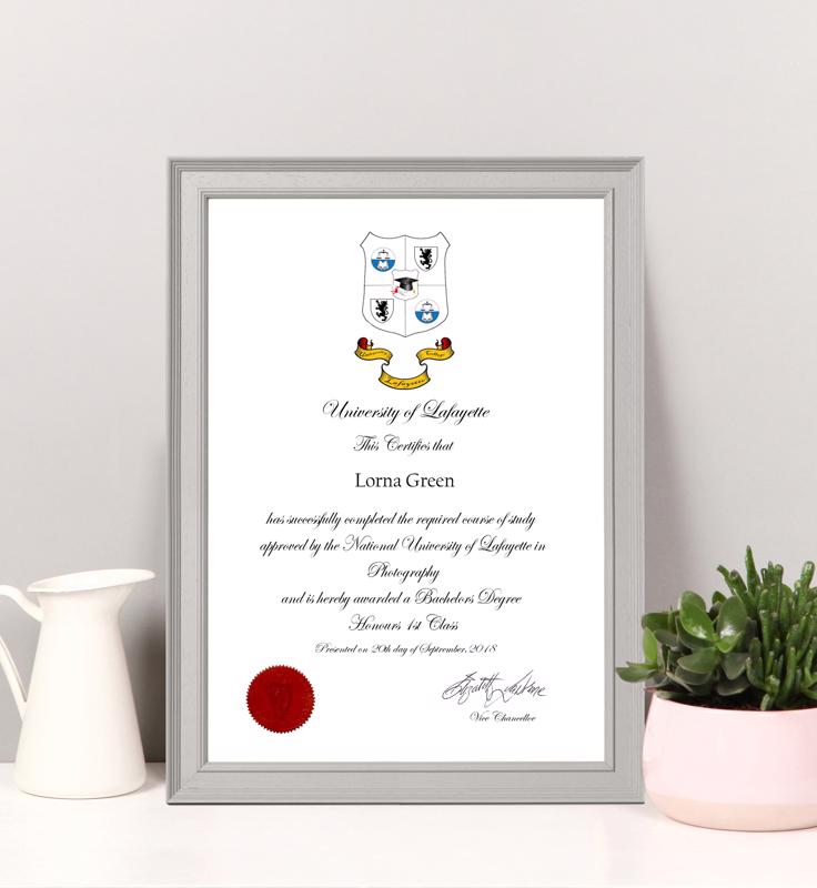 Decorative Grey Certificate Frame - 2