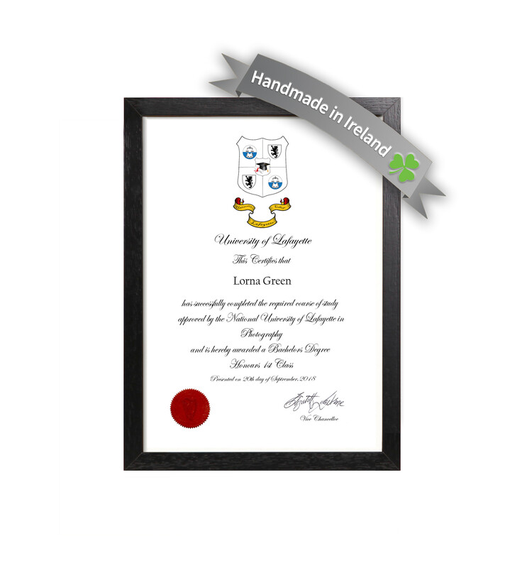 Contemporary Black Certificate Frame - 1
