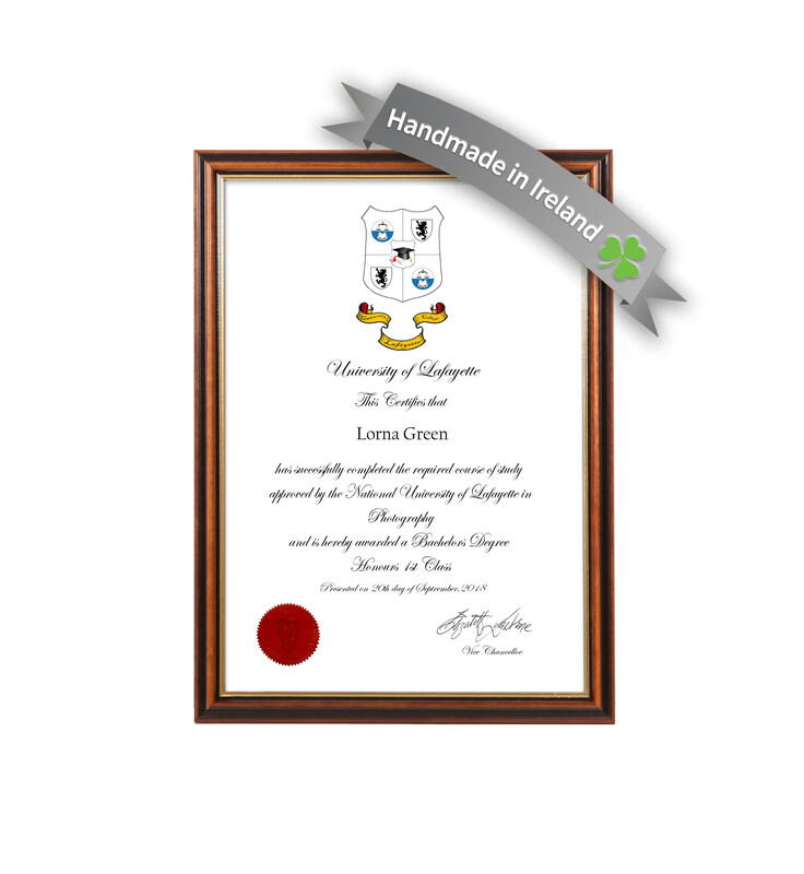 Mahogany Certificate Frame - 1