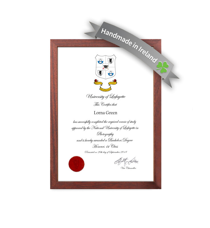 Contemporary Brown Certificate Frame - 1